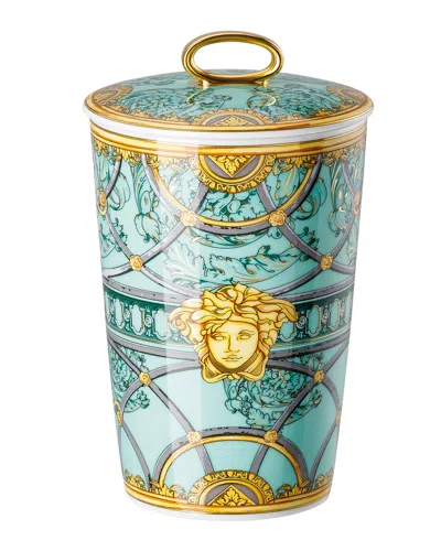 Versace Scala Palazzo Verde Scented Votive With Lid In Multi