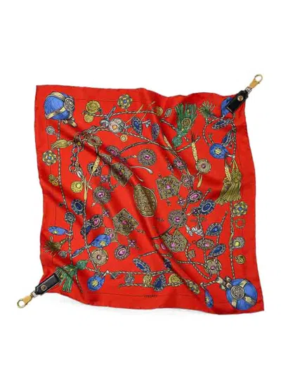 Versace Scarf In Red