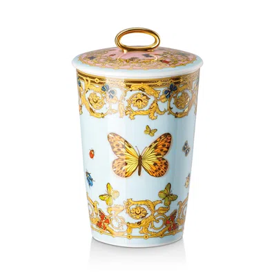 Versace Le Jardin Candlestick In Porcelain In Le Jardin De