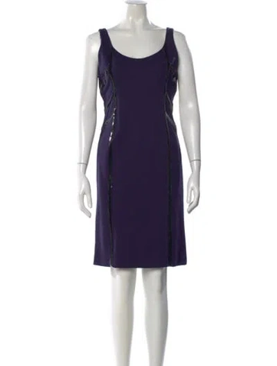 Pre-owned Versace Scoop Neck Knee-length Dress In Multi