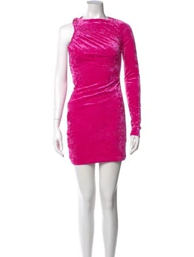 Pre-owned Versace Scoop Neck Mini Dress In Pink