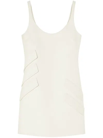 Versace Scoop-neck Minidress In White