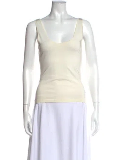 Pre-owned Versace Scoop Neck Sleeveless Top In Black