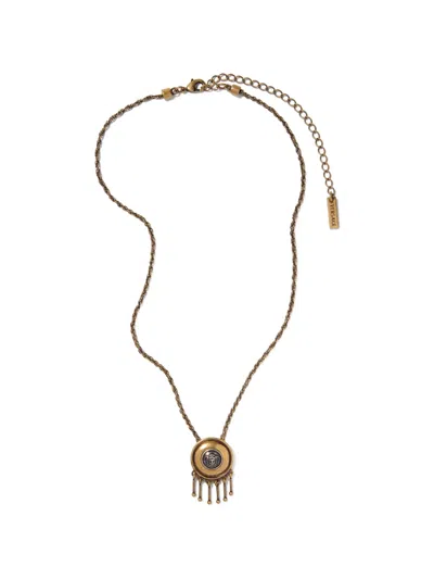 Versace Medusa Fringe-detail Necklace In Gold