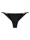 Versace Halter Bikini Briefs High Cut Hardware In Black