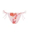 Versace Vita Recycled Corals Print Bikini Bottoms 5pb50 Dusty Rose/coral/bone In Pink