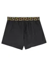 Versace Sea Shorts With "greek" Edge In Black