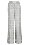 Versace Sea Star Silk Palazzo Pants In Concrete Bone