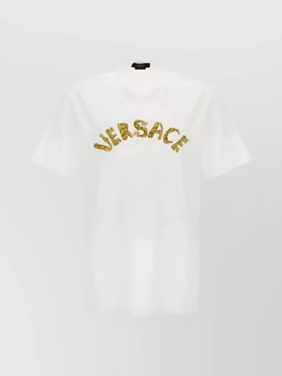 VERSACE SEASHELL BAROQUE CREW NECK T-SHIRT