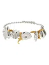Versace Seashell Charm Necklace In Metallic