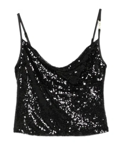 Versace Sequin Top In Black