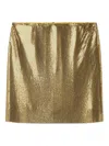 Versace Sequined Mini Skirt In Gold