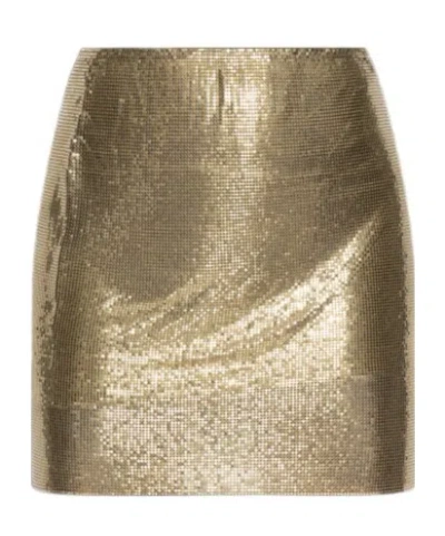 Versace Sequined Mini Skirt In Gold