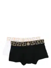 Versace Pack Of 2 Greca Stretch Boxer Briefs In Gold
