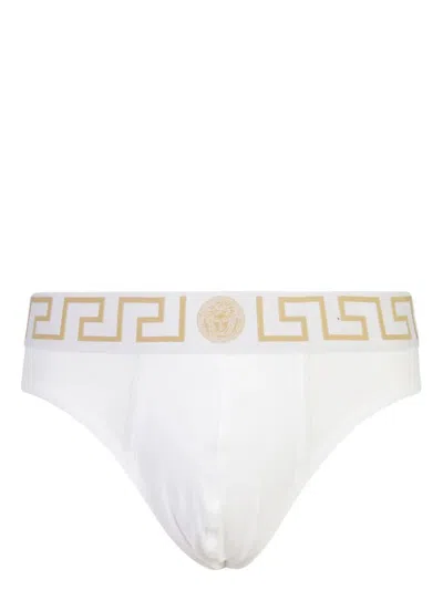 Versace Set Of 2 Greca Medusa Briefs In White