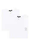 Versace Set Of 2 White Stretch Cotton 'medusa' T-shirts