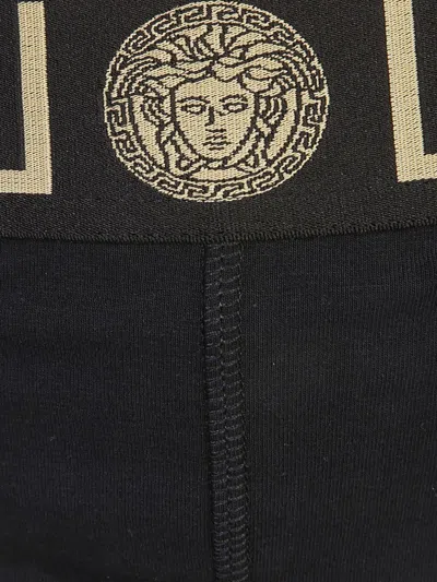 Versace Set Of 3 Greca Medusa Briefs In Black