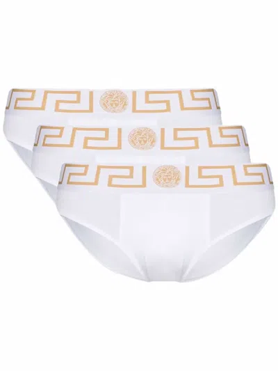 Versace Men's Threepack Of Briefs In White