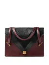 Versace Severine Python-effect Leather Shoulder Bag In Burgundy