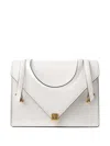 Versace Severine Leather Shoulder Bag In White