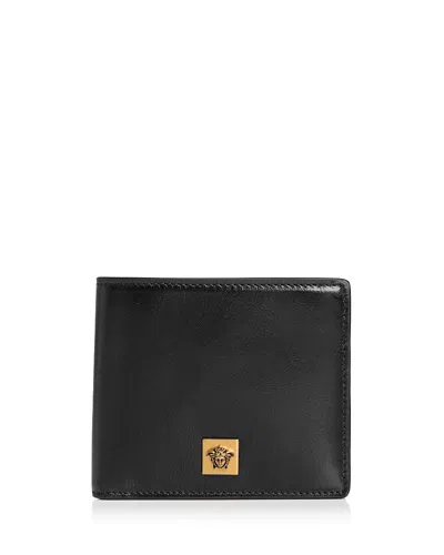 Versace Severine Medusa Leather Bifold Wallet In Black