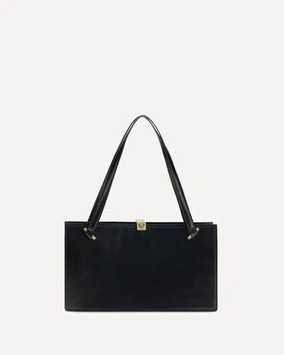 Versace Severine Shoulder Bag In Leather In Black