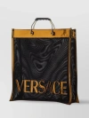VERSACE SHEER MESH SHOPPING TOTE WITH CHIC ACCENTS