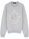 Versace Sweatshirt Mit Medusa-patch In Grau