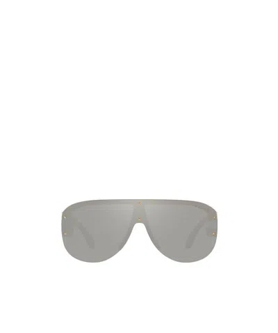 Versace Shield Frame Sunglasses In Gray