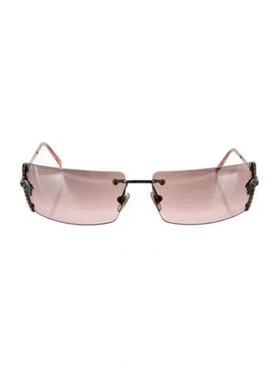 Pre-owned Versace Shield Gradient Sunglasses In Multi
