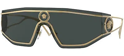 Pre-owned Versace Shield Medusa Ve 2226 45/14/115 Men Sunglasses In Gray
