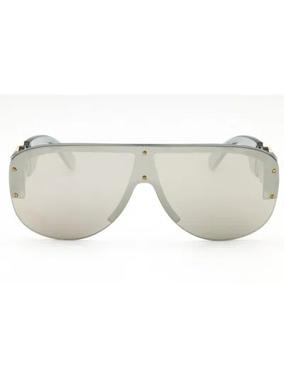 Versace Shield Sunglasses For Men In Transparent