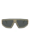 Versace V-powerful Shield Sunglasses In Gold/grey