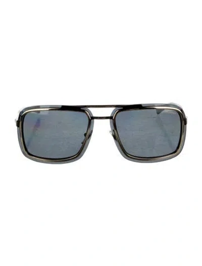 Pre-owned Versace Shield Tinted Sunglasses In Black