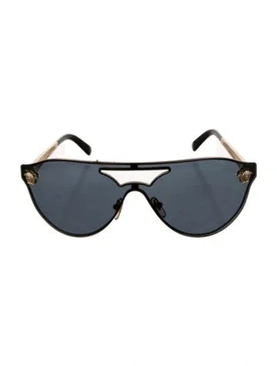 Pre-owned Versace Shield Tinted Sunglasses In Multi
