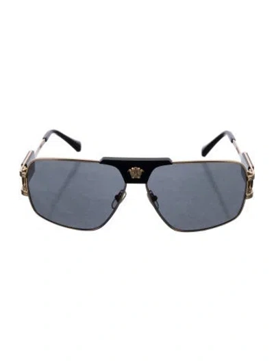 Pre-owned Versace Shield Tinted Sunglasses In Multi