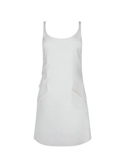 Versace Shift Mini Dress In White