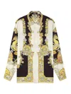 Versace Coral Theatre Shirt And Blouse Multicolor In Gold