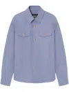 Versace Shirt Jacket In Blue