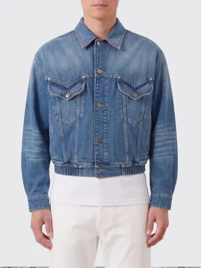 VERSACE VERSACE COTTON DENIM BOMBER JACKET,I32193009