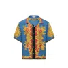 Versace Printed Silk Bowling Shirt In Multi