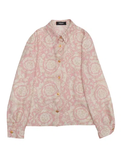 Versace Kids' Shirt In Pink