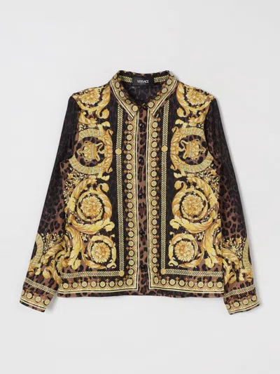 Versace Barocco Wild Shirt In Gold