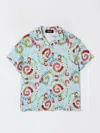 Versace Barocco Floral Print Short-sleeve Shirt In Multicolor