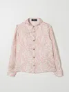 Versace Barocco-print Shirt In Pink