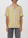 Versace Baroque Coupe Des Dieux Bowling Shirt In Grey
