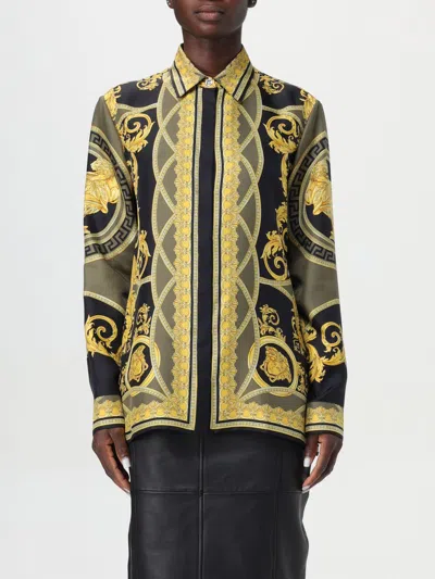 VERSACE SHIRT VERSACE WOMAN COLOR BLACK,F74929002