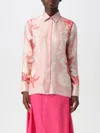 Versace Women Shirt Baroque Sea In Pink