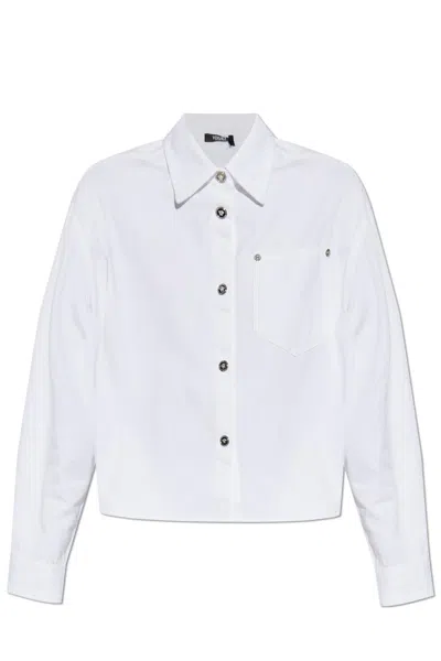 Versace Shirt With Pocket In White