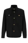 Versace Gabardine Shirt With Chest Pockets And Cuffed Sleeves